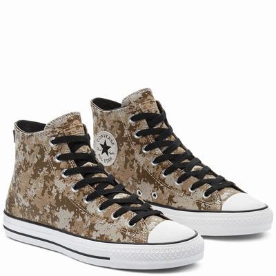 Női Converse CONS CTAS Pro Digi Camo Magasszárú Cipő CO9164237 Khaki/Fekete